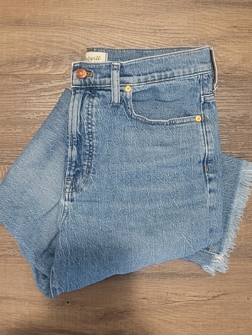 Madewell Perfect Vintage Crop Jeans, High Rise, Raw Hem, Size 30